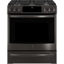 GE Profile 30-inch Slide-In Gas Range with Convection Technology PGS930BELTSPGS930BELTS