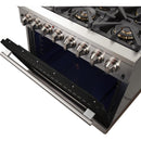 Forno Capriasca Alta Qualita 36-inch Freestanding Dual Fuel Range with Convection Technology FFSGS6187-36 (Black)FFSGS618736BLK