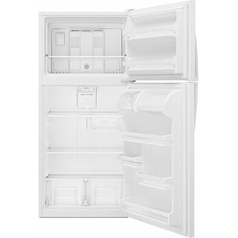 Whirlpool 30-inch, 18.2 cu.ft. Freestanding Top Freezer Refrigerator with Flexi-Slide™ Bin WRT318FZDW