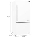 Forno 31-inch 17.2 cu.ft Freestanding Bottom Freezer Refrigerator FFFFD1785-31WHT