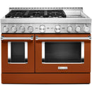 KitchenAid 48-inch Freestanding Gas Range with Even-Heat™ True Convection KFGC558JSCKFGC558JSC