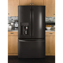 GE Profile 36-inch, 22.2 cu.ft. Counter-Depth French 3-Door Refrigerator with Keurig® K-Cup® Brewing System (Fingerprint-Resistant Black Stainless) PYE22PBLTS (PYE22PBLTS)