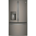GE 36-inch, 27.8 cu.ft. Freestanding French 3-Door Refrigerator with Ice and Water Dispensing System GFE28GMKES