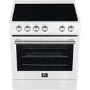 Forno 30-inch, 5 cu.ft Leonardo Espresso Electric Range FFSEL6012-30WHT