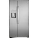 GE 36-inch, 25.1 cu.ft. Freestanding Side-by-Side Refrigerator with Water and Ice Dispensing System GSS25IYNFSGSS25IYNFS