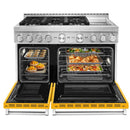 KitchenAid 48-inch Freestanding Gas Range with Even-Heat™ True Convection KFGC558JYPKFGC558JYP