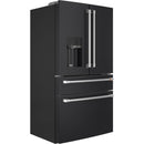 Caf? 36-inch, 22.3 cu.ft. Counter-Depth French 4-Door Refrigerator with Wi-Fi (Matte Black/Brushed Stainless) CXE22DP3PD1 (CXE22DP3PD1)
