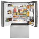 GE Profile 36-inch, 22.1 cu.ft. Counter-Depth French 3-Door Refrigerator with External Water and Ice Dispensing System (Stainless Steel)  PYD22KSLSS (PYD22KSLSS)