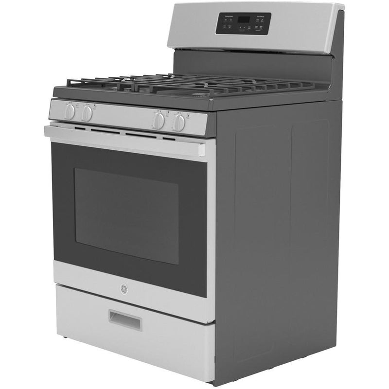 GE 30-inch Freestanding Gas Range with Precise Simmer Burner JGBS61RPSS