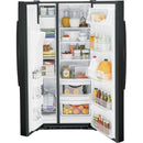 GE 33-inch 23 cu.ft. Freestanding Side-by-Side Refrigerator with LED Lighting GSE23GGPBBGSE23GGPBB