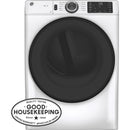 GE 7.8 cu.ft. Electric Dryer with Built-In WiFi GFV55ESSNWW