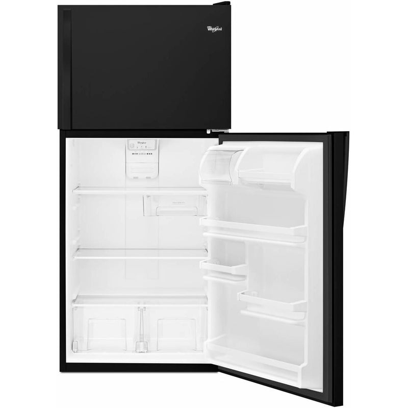 Whirlpool 30-inch, 18.2 cu.ft. Freestanding Top Freezer Refrigerator with Flexi-Slide™ Bin WRT318FZDB