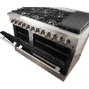 Forno Galiano Alta Qualita 48-inch Freestanding Dual Fuel Range with Convection Technology FFSGS6156-48BLKFFSGS615648BLK