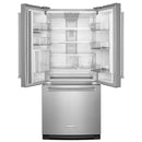 KitchenAid 30-inch, 19.7 cu. ft. French 3-Door Refrigerator with Ice and Water Dispensing System KRFF300ESS