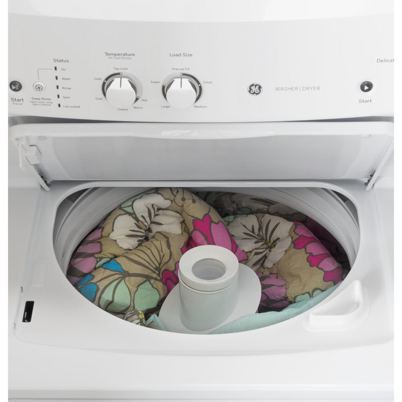 GE Stacked Washer/Dryer Electric Laundry Center GUV27ESSMWW (GUV27ESSMWW)