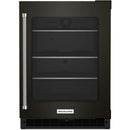 KitchenAid 24-inch, 5.20 cu. ft. Compact Refrigerator with Glass Door KURR314KBSKURR314KBS