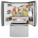 GE Profile 36-inch, 22.1 cu.ft. Counter-Depth French 3-Door Refrigerator with External Water and Ice Dispensing System PYD22KYNFSPYD22KYNFS
