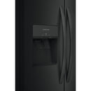 Frigidaire 36-inch, 25.6 cu.ft. Freestanding Side-by-Side Refrigerator with Ice and Water Dispensing System (Black) (FRSS2623AB)