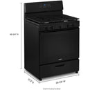 Whirlpool 30-inch Freestanding Gas Range with Frozen Bake™ Technology WFG505M0MBWFG505M0MB