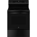 GE 30-inch Freestanding Electric Range with Steam Clean GRF400SVBB