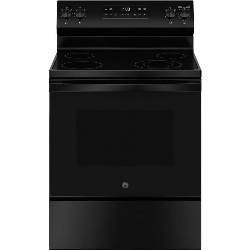 (GRF400SVBB) GE 30-inch Freestanding Electric Range with Steam Clean GRF400SVBB