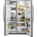 GE 36-inch, 21.9 cu. ft. Counter-Depth Side-by-Side Refrigerator with Ice and Water Dispenser GZS22DSJSSGZS22DSJSS