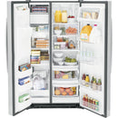 GE 36-inch, 25.3 cu. ft. Side-by-Side Refrigerator with Water and Ice Dispenser GSS25GYPFSGSS25GYPFS