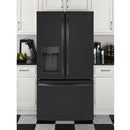 GE 36-inch, 27.8 cu.ft. Freestanding French 3-Door Refrigerator with Ice and Water Dispensing System GFE28GELDS