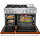 KitchenAid 48-inch Freestanding Gas Range with Even-Heat™ True Convection KFGC558JSCKFGC558JSC