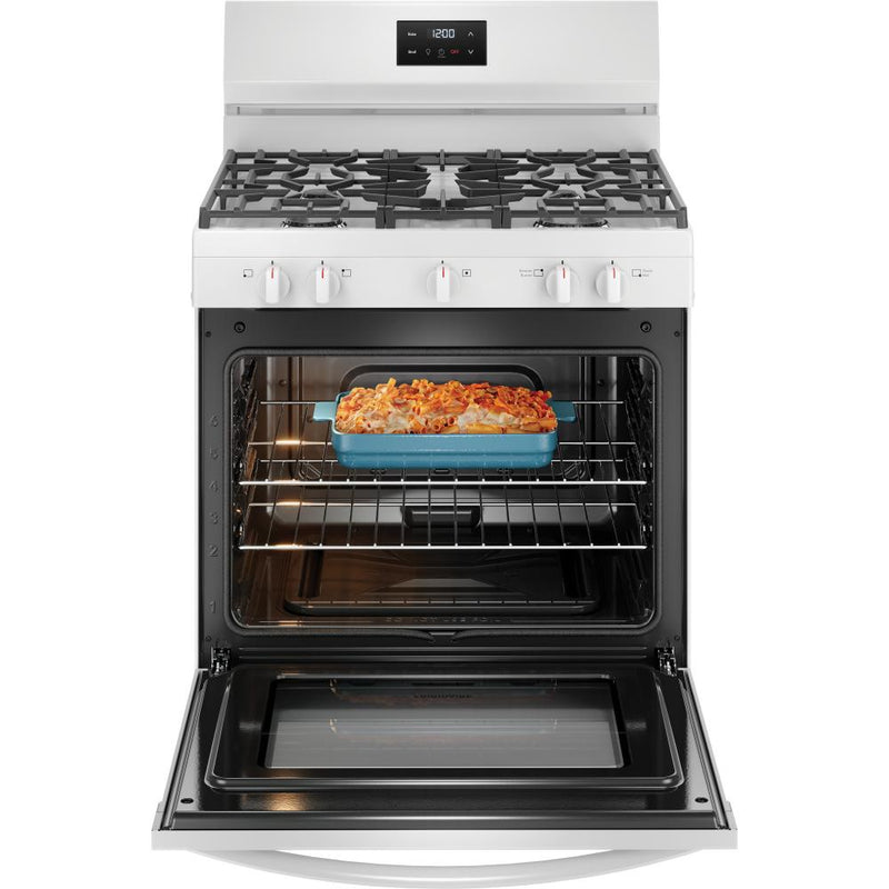 Frigidaire 30-inch Freestanding Gas Range with 5 Burners FCRG3052BW