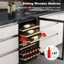 Galanz 47-Bottle Built-In Wine Cooler In Stainless Steel (GLW57MS2B16)