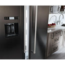 KitchenAid 48-inch, 29.5 cu.ft. Built-in Side-by-Side Refrigerator with Water and Ice Dispensing System KBSD608EBS