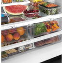 GE 36-inch, 21.9 cu.ft. Counter-Depth French 3-Door Refrigerator with Interior Ice Maker GWE22JYMFSGWE22JYMFS