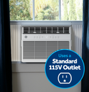 GE® 11,000 BTU Smart Heat/Cool with Heat Pump Electronic Window Air Conditioner for Large Rooms up to 550 sq. ft. (AWGP12WWF) (AWGP12WWF)
