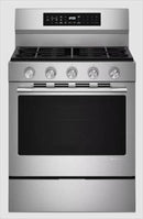 KitchenAid 30-inch 5.0 Cu. Ft. Smart Freestanding Gas Range with Convection Cooking Modes (PrintShield Stainless Steel)KFGS530SPS