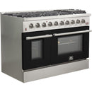Forno Galiano Alta Qualita 48-inch Freestanding Gas Range with Convection Technology FFSGS6244-48BLK