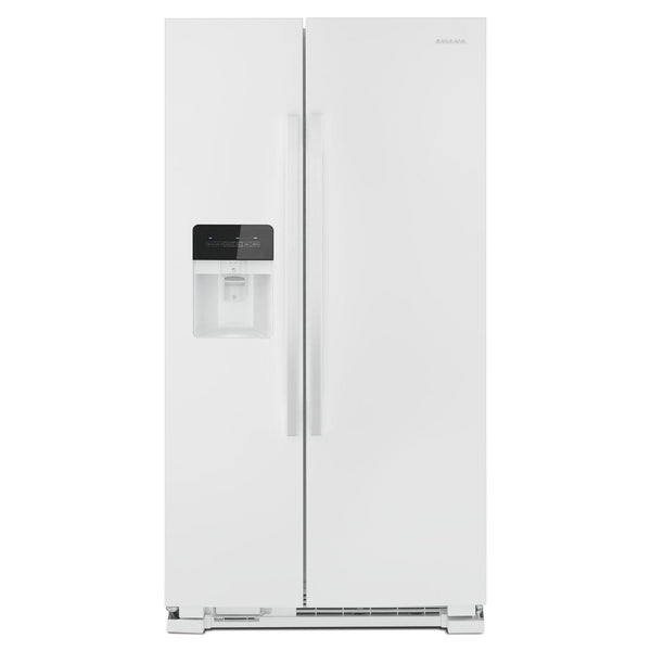 Amana 36-inch, 25 cu.ft. Freestanding side-by-side refrigerator with Water and Ice Dispensing System ASI2575GRW