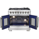 Forno Capriasca 36" Freestanding French Door Dual Fuel Range FFSGS6387-36