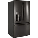 GE Profile 36-inch, 27.8 cu.ft. Freestanding French 3-Door Refrigerator with Keurig® K-Cup® Brewing System PFE28PBLTS