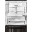 GE Profile 36-inch, 22.1 cu.ft. Counter-Depth French 3-Door Refrigerator with External Water and Ice Dispensing System PYD22KBLTS