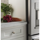 GE Profile 36-inch, 22.2 cu.ft. Counter-Depth French 3-Door Refrigerator with Water and Ice Dispensing System PYE22KBLTS