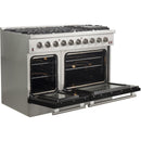Forno Galiano Alta Qualita 48-inch Freestanding Gas Range with Convection Technology FFSGS6244-48BLK