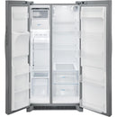 Frigidaire 36-inch, 25.6 cu.ft. Freestanding Side-by-Side Refrigerator with Ice and Water Dispensing System (Stainless Steel)FRSS2623AS