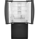 Whirlpool 30-inch, 19.7 cu.ft. Freestanding French 3-Door Refrigerator with Exterior Water Dispenser with EveryDrop® Filtration (Black)WRF560SEHB