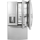 GE Profile 36-inch, 22.1 cu.ft. Counter-Depth French 3-Door Refrigerator with External Water and Ice Dispensing System PYD22KSLSSPYD22KSLSS