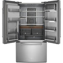 KitchenAid 36-inch, 23.8 cu. ft. Counter-Depth French 3-Door Refrigerator with Ice and Water Dispensing System KRFC704FPS (KRFC704FPS)