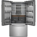 KitchenAid 36-inch, 23.8 cu. ft. Counter-Depth French 3-Door Refrigerator with Ice and Water Dispensing System KRFC704FPS (KRFC704FPS)