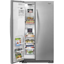 Whirlpool 36-inch, 25.6 cu. ft. Side-by-Side Refrigerator with Ice and Water WRS586FIEM