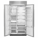 KitchenAid 43-inch, 25.5 cu. ft. Side-by-Side Built-in Refrigerator with Interior Ice Maker KBSN602ESS