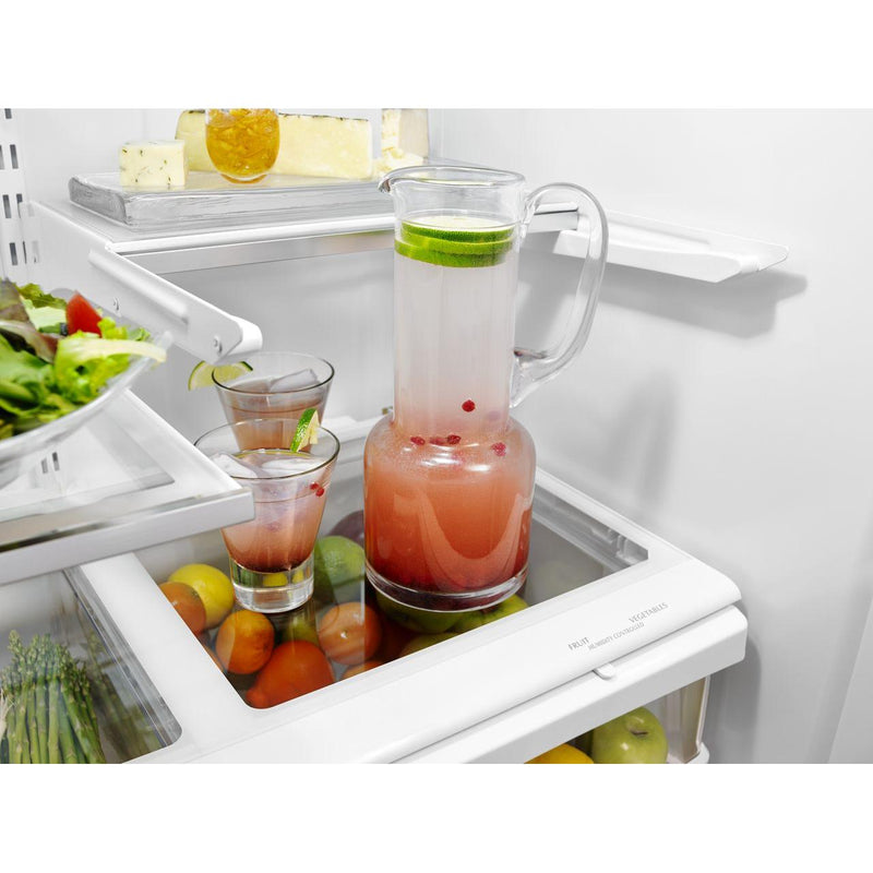 KitchenAid 36-inch, 25 cu.ft. Freestanding French 3-Door Refrigerator with ExtendFresh™ Plus Temperature Management System KRFF305ESS